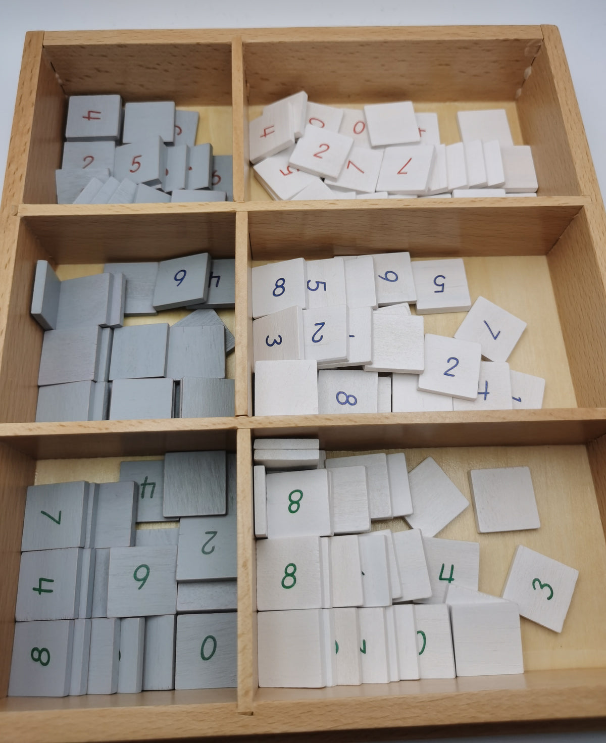 Boîte de jetons pour le tableau de la multiplication