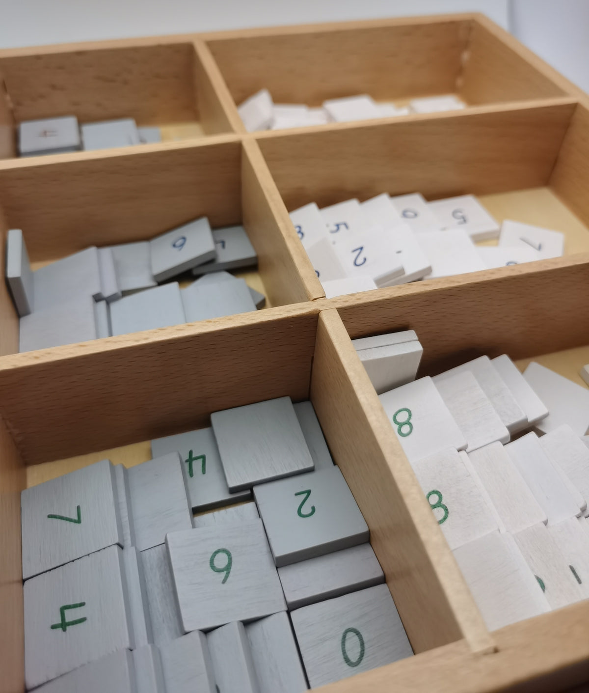 Boîte de jetons pour le tableau de la multiplication